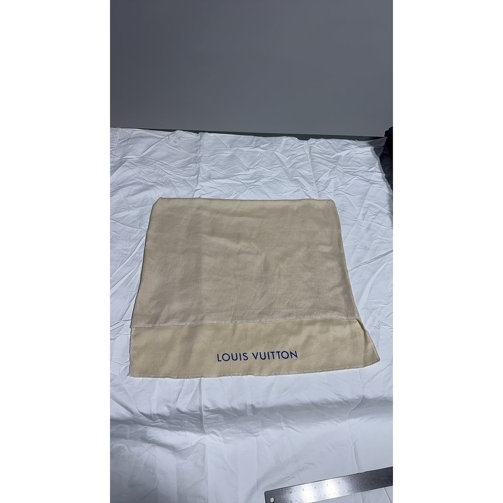 Louis Vuitton Beige Cotton Dust Bag for Handbags Accessories Blue Logo 18x15